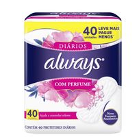 Protetor Diário Always Com Perfume 40 Unidades