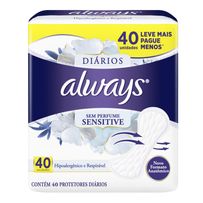 Protetor Diário Always Sensitive 40 Unidades