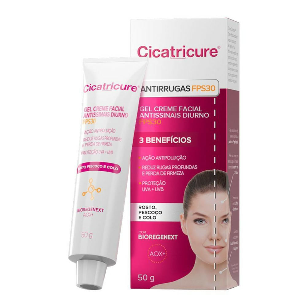 Creme Gel Facial Antissinais Cicatricure FPS 30 Diurno 50g