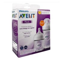 Kit Mamadeira Philips Avent Pétala Transparente Scd301/06 125ml + 260ml