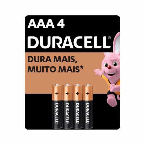 Pilha Alcalina Duracell Palito AAA 4 Unidades