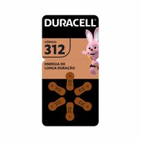 Pilha Auditiva Duracell 312 6 Unidades