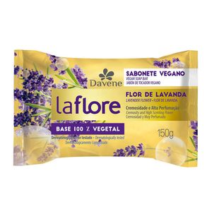 Sabonete Em Barra Vegetal Davene La Flore Flor De Lavanda 150g