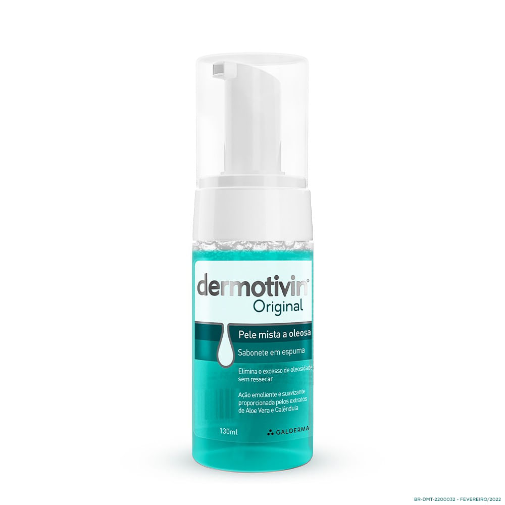 Espuma De Limpeza Facial Dermotivin Original 130ml