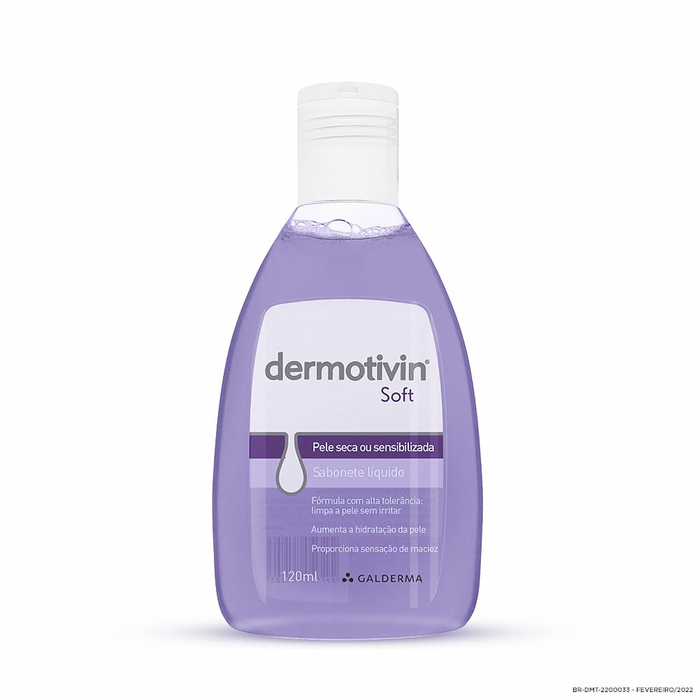 Sabonete Líquido Facial Dermotivin Soft Pele Seca ou Sensibilizada 120ml