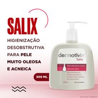 Sabonete Líquido Facial Dermotivin Salix Para Acne 300ml