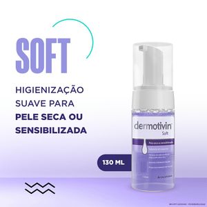 Espuma De Limpeza Facial Dermotivin Soft Pele Seca ou Sensibilizada 130ml