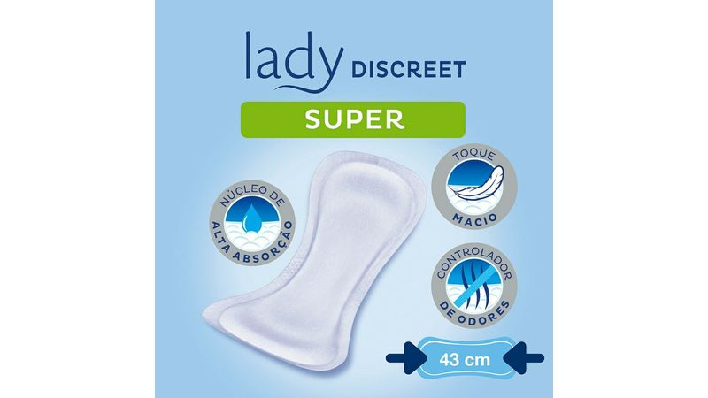 Absorvente Para Incontinência Urinária Tena Lady Discreet Super 8 Unidades  - Drogaria Venancio