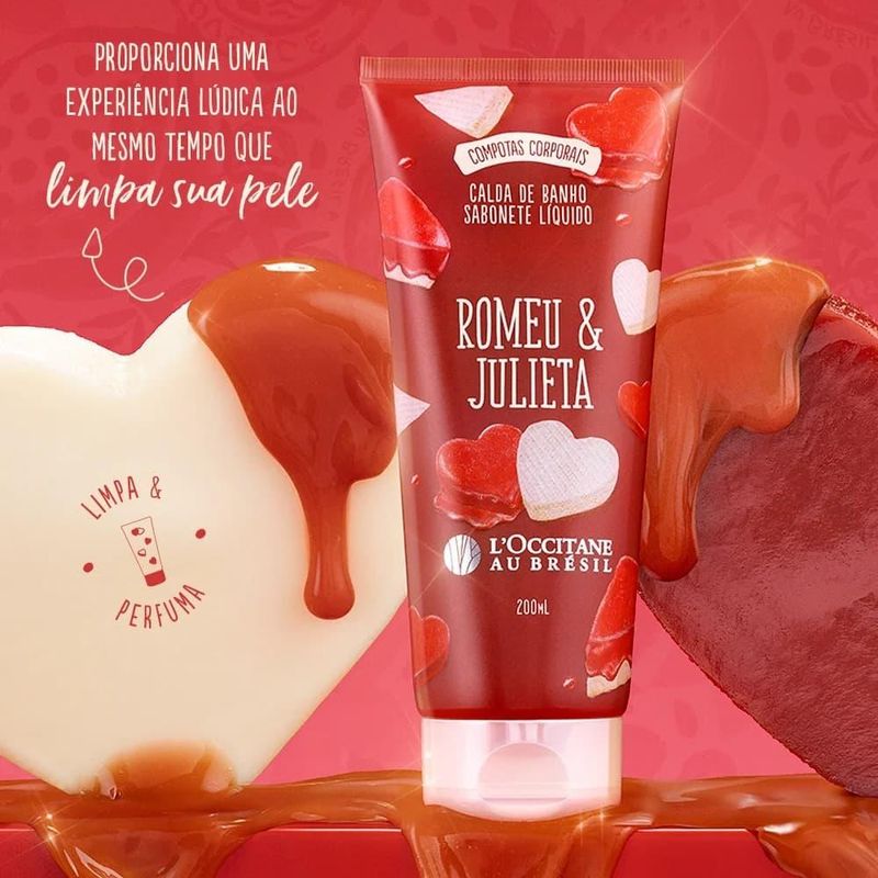 Calda de Banho Sabonete Líquido Romeu e Julieta L'Occitane Au Brésil 200mL