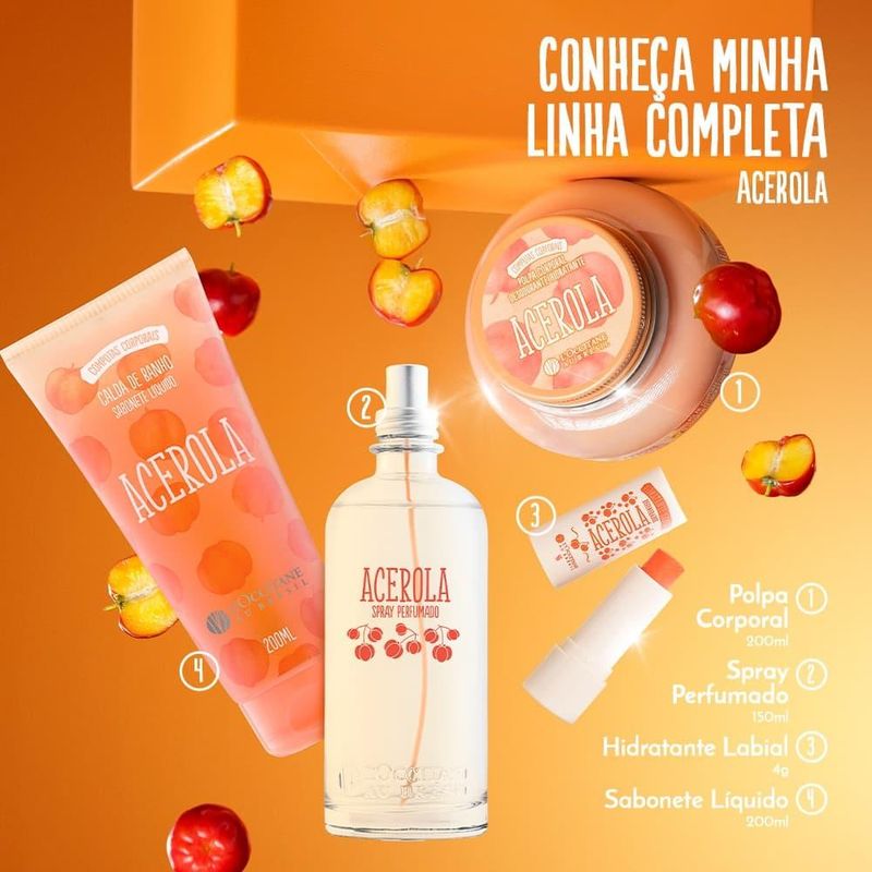 Calda de Banho Sabonete Líquido Acerola L'Occitane Au Brésil 200ml