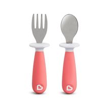 Kit Infantil Colher e Garfo Munchkin Rosa 2 Unidades