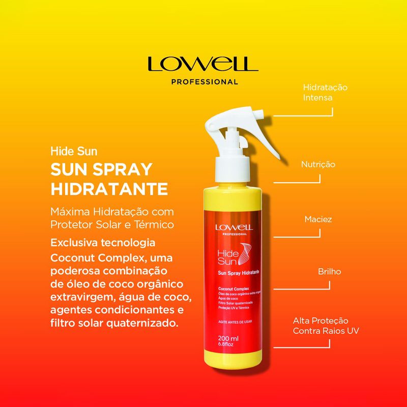Kit Lowell Hide Sun Duo Spray Hidratante (3 produtos)