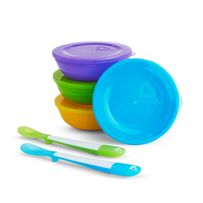 Kit Munchkin Tigelas 4 Unidades + 2 Colheres