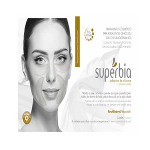 Adesivo de Silicone Superbia para Rugas nos Olhos e Bigode de Chines com 4 Unidades