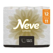 Papel Higiênico Neve Dermacare Supreme  Leve 12 Pague 11