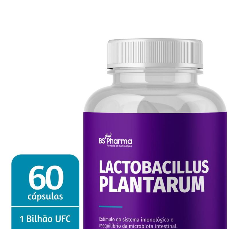 Lactobacilos Plantarum 1 bilhão UFC - 60 Cápsulas