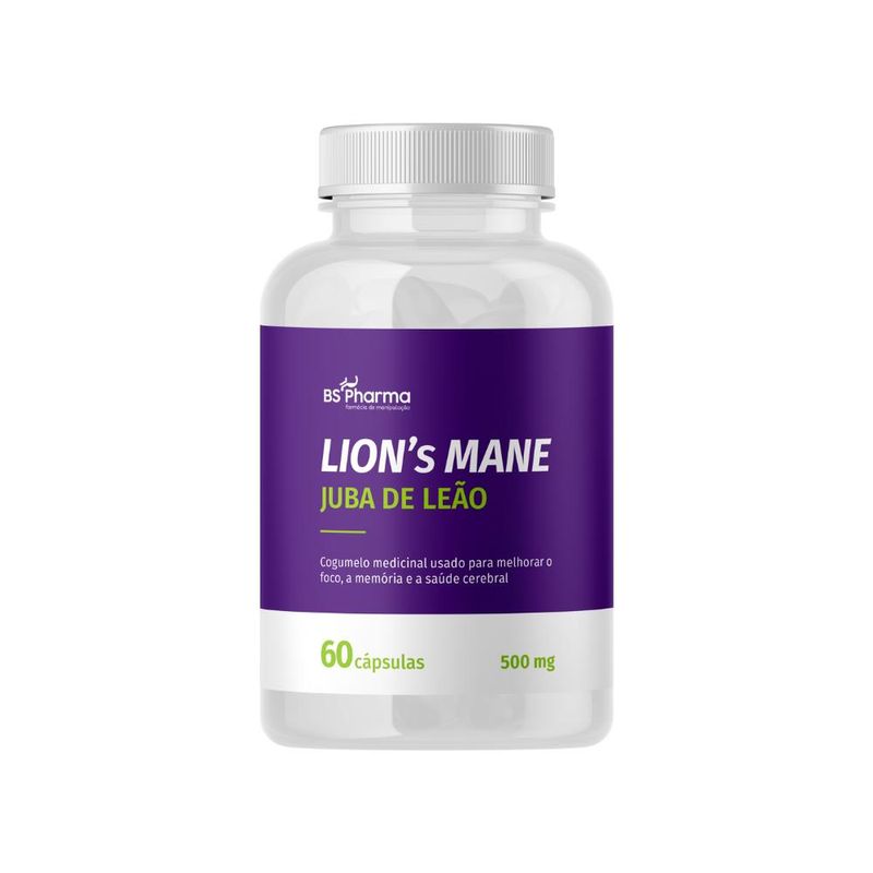 Lion's Mane (Juba de Leão) 500mg — 60 Cápsulas