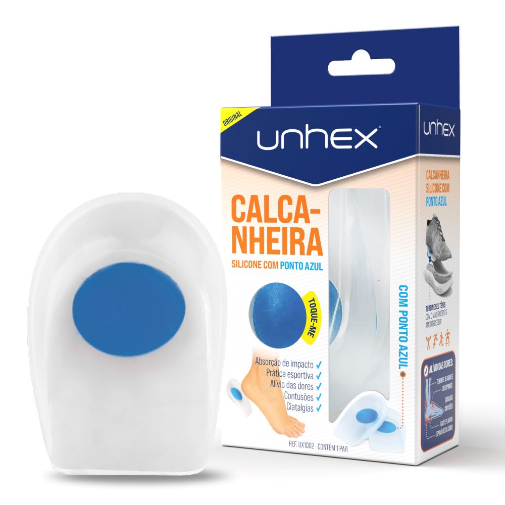 Calcanheira com Silicone Ponto Azul M 1 unidade