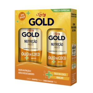 Kit Niely Gold Shampoo Nutrição Mágica 275ml + Condicionador Nutrição Mágica 175ml