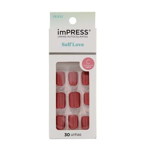 Unhas Autocolantes Impress Kiss Ny Self Love Crush Curto 30 Unidades