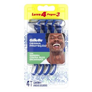 Aparelhos De Barbear Gillette Derma Proteção 4 Unidades