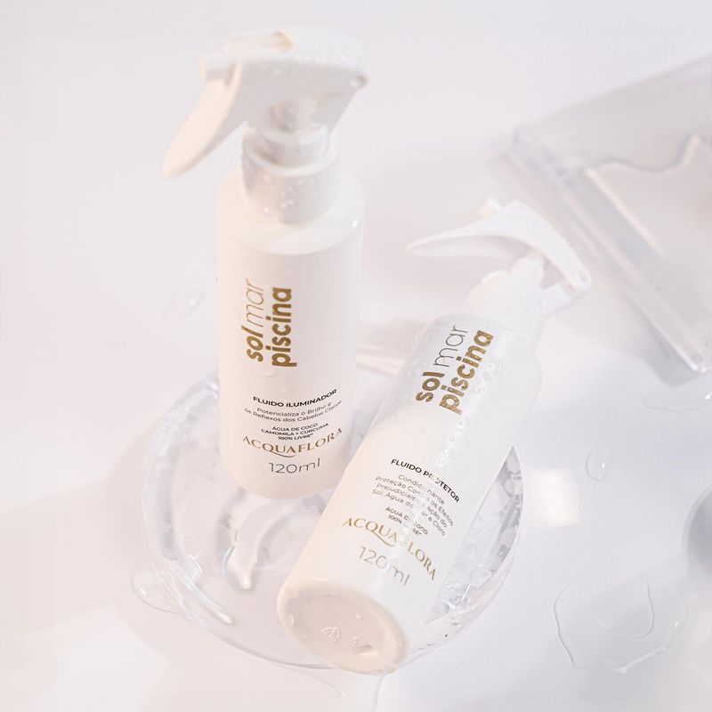 Kit Acquaflora Sol Mar Piscina Shampoo Máscara Leave-in (3 produtos)