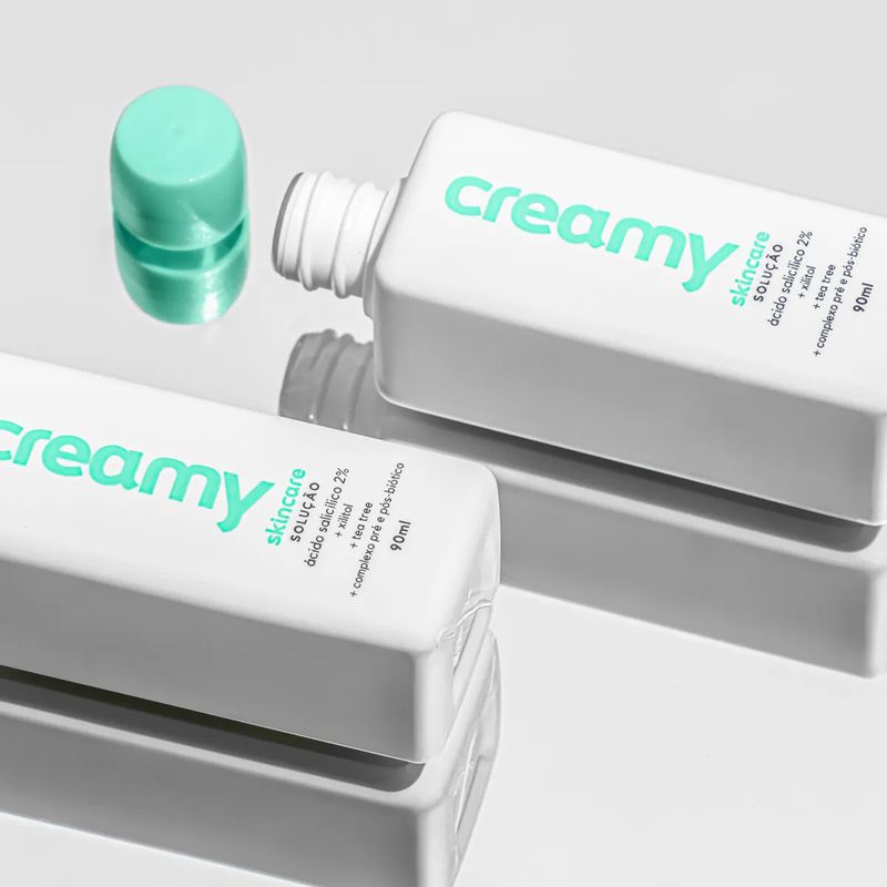 Kit Creamy Skincare Ácido Salicílico e Escova de Limpeza Facial 2 em 1 (2 produtos)