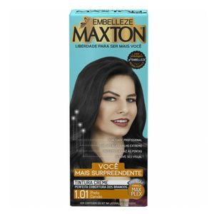 Tintura Creme Maxton 1.01 - Preto Carvão