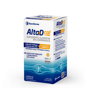 Suplemento Alimentar Alta D + Cal 300mg + 1000UI 60 Comprimidos