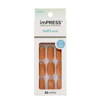 Unhas Autocolantes Impress Kiss Ny Self Love Hashtag Médio 30 Unidades