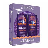 Kit Aussie Shampoo By Bye Friz 180ml + Condicionador Intensivo 3 Minute Miracle By Bye Friz 236ml