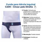 Funda para Hérnia Inguinal Cinza Lado Direito M - unidade