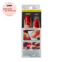 Unhas Autocolantes Impress Kiss Ny Amendoada Média Cintrine 24 Unidades