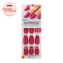 Unhas Autocolantes Impress Kiss Ny Bailarina Média Ruby 24 Unidades