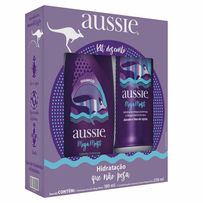 Kit Aussie Mega Moist Shampoo 180ml + Condicionador Intensivo 3 Minute Miracle 236ml