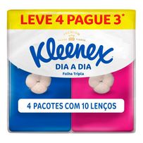 Lenços De Papel De Bolso Kleenex 10 unidades Leve 4 pague 3