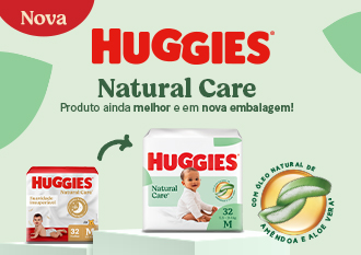 Conheça os produtos Huggies Natural Care.