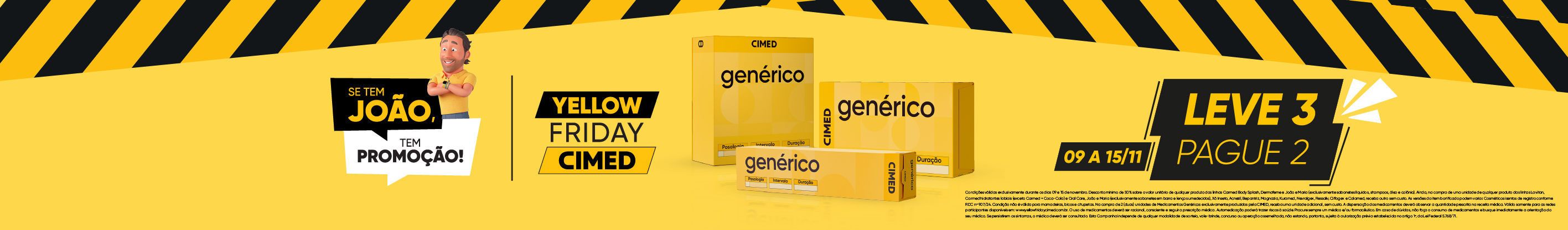 Leve 3 Pague  2 nos genéricos Cimed selecionados