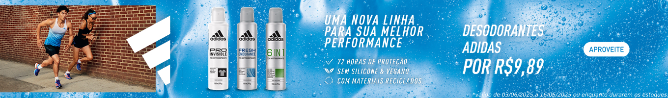 Desodorantes Adidas com desconto, aproveite!