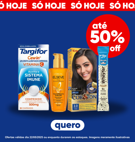 Só hoje!  Ofertas especiais para você.