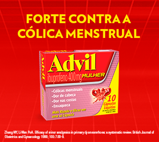 Advil Mulher, forte contra a cólica menstrual.