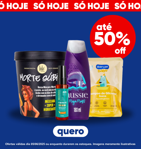 Só hoje!  Ofertas especiais para você.