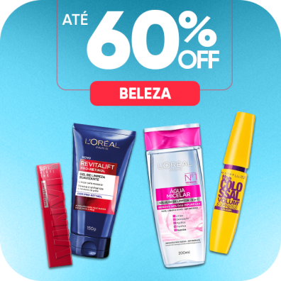 Beleza com até 60% Off.
