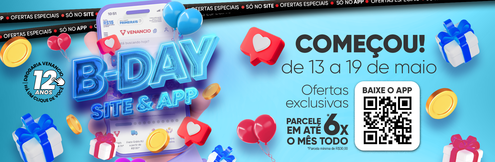Aniversário Site e App Venancio - Baixe já o app