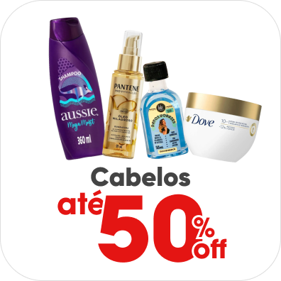 Cuidados com os cabelos com até 50% Off