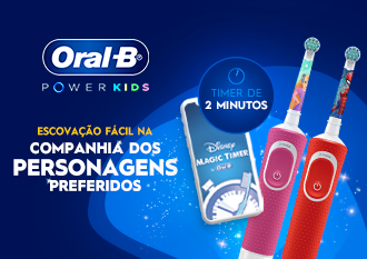 Oral-B Power Kids - Escovação fácil na companhia dos personagens preferidos.