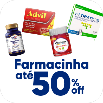 Farmacinha com até 50% OFF