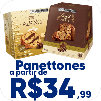Panettones a partir de R$ 34,99