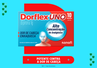 Dorflex Uno com alta concentração de analgésico.