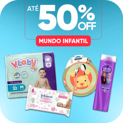 Tudo para o seu pequeno com até 50% off.